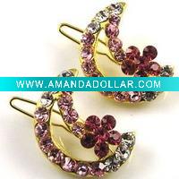 Wholesale 2011 newest fashion alloy rhinestone hair clip