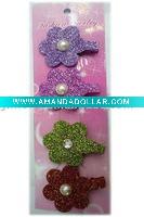Wholesale glitter flower pearl hair accessory/ hair grip