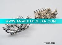Wholesale FASHION GIRLS' HAIR GRIPS IN CROWN SHAPE IN SILVER AND GOLD IN SIZE OF 5.5 CM