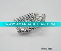 Wholesale FASHION GIRLS' HAIR GRIPS IN CROWN SHAPE IN SILVER IN SIZE OF 5.5 CM
