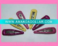 Wholesale 48mm newest design glitter snap clips,hair clips