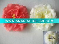 Wholesale Fashion heat setting dahlia flower hair pin brooch for wedding or party