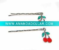 Wholesale fancy Cherry shape children's hairpins