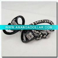Wholesale 2011 fashion lady's plastic plain alligator hair clip