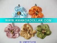 Wholesale Fashion Satin hair Pin with Wood Beads