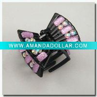 Wholesale 2011 hot lady's plastic plain hair clips