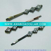 Wholesale hair pin with crystal stone decoration