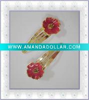 Wholesale Flower snap clip decoration with epoxy