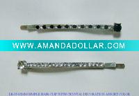 Wholesale simple hair pin with crystal decoration