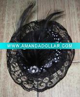 Wholesale fashion hair wear,hair accessory,min hats with feather