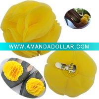 chiffon flower shoe clip