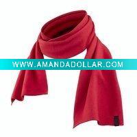 Wholesale RED warm polar fleece scarf with wind proof