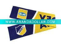 Wholesale knitted acrylic scarves, football scarves, soccer scarves