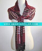 fashion scarf with grid pattern