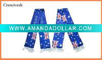 Wholesale fashion football fan scarf with knitted