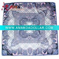 Wholesale square printed kerchief of silk material