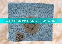 Rose printed wool scarf