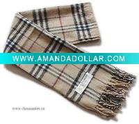 Wholesale cashmere wool knit scarf check