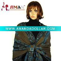 wool jacquard stole