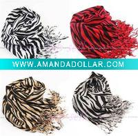 Wholesale Zebra Print Pashmina Cashmere Scarf Shawl