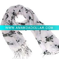 Wholesale skull scarf shawl cotton