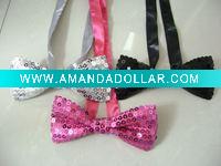 Pink Color Sequin Bowties (Various Colors Available)