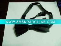 Classic pure black bowtie