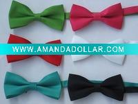plain colour bow tie