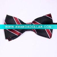 Polyester Striped Bow Tie