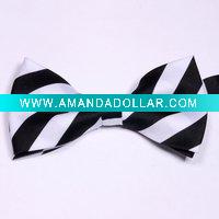 Men's polyester Striped Bow Tie