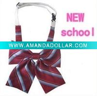 elastic ribbon neck bowtie