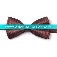 polyester woven solid bowtie