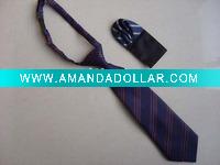 Wholesale child polester zipper necktie