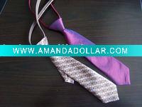 Wholesale boy's zipper necktie