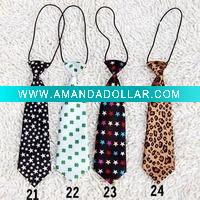 Polyester Printed Kids Ties In Stock Mixed Pattern