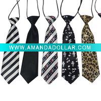 Wholesale Polyester School Student Tie In Stock Mixed Pattern