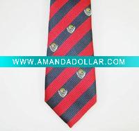 polyester logo tie
