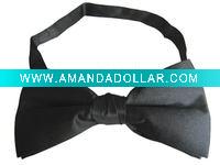 Wholesale 100% silk woven evening dress black bowtie