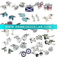 Enamel metal cufflink