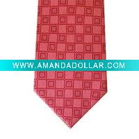 Wholesale 100%silk profession red quadrille necktie