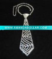 Rhinestones necktie