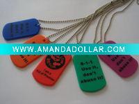 Wholesale Rainbow color of silicone dog tags