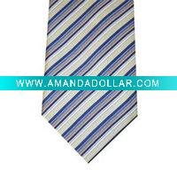 striped woven necktie