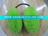 Wholesale latest newly fashione designe hot sell comfortable keeping warm earmuffs in green color with snowflake