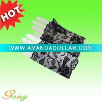 Wholesale Black fingerless lace gloves for party