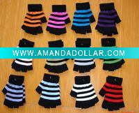 Wholesale LADIES MAGIC STRIPES GLOVES FINGERLESS