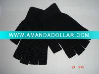 Fingerless gloves with pvc dots