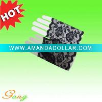 Wholesale Black fingerless lace gloves for party