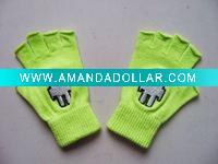 Half finger printed gloves