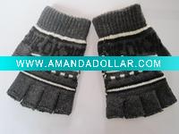 jacquard half gloves and mittens